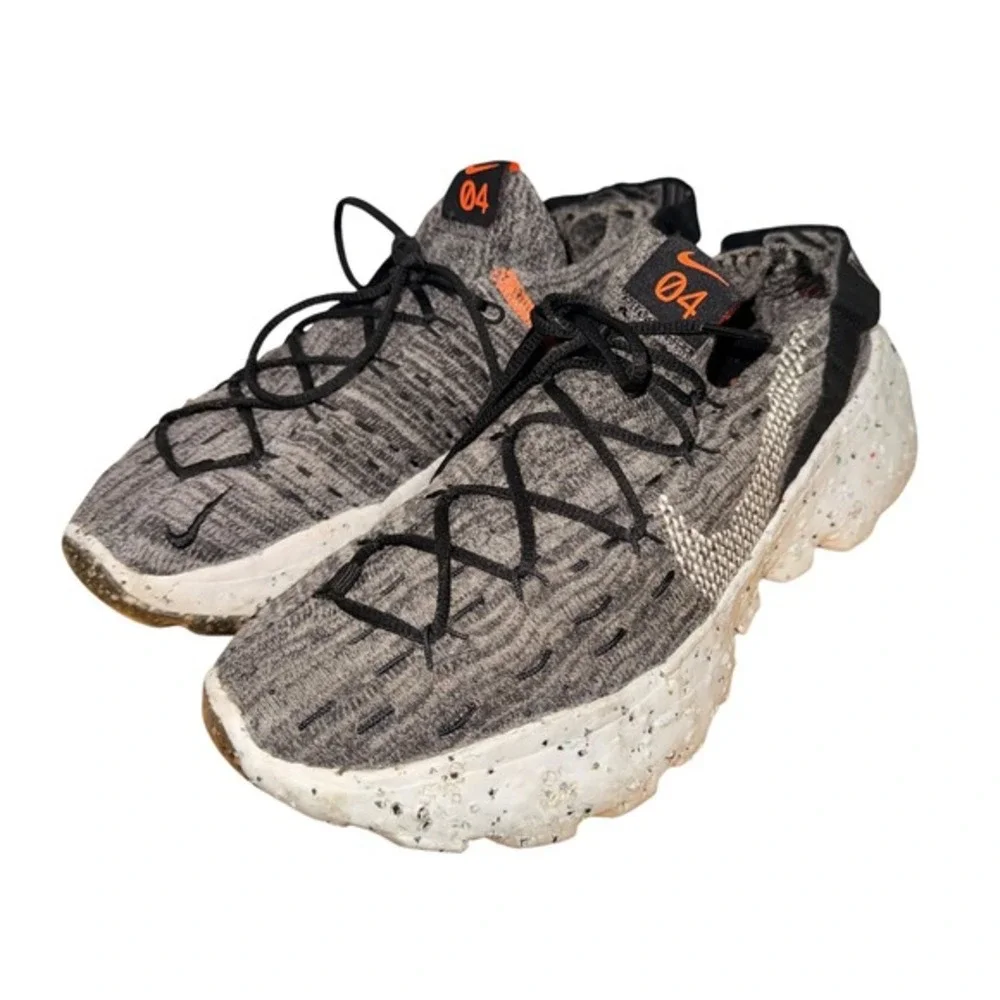 Nike Space Hippie 04 Mens 8 Pre-Owned Sneakers‎ Grey Orange CZ6398-002 Running